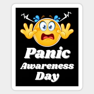 Panic awareness day with white text Magnet